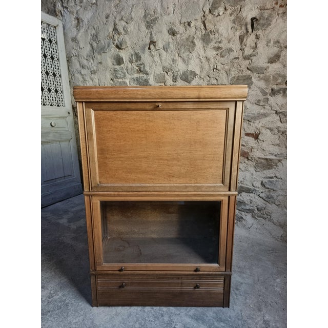 Vintage Modular Mahogany Bar Cabinet in the style of Globe Wernicke, 1960s For Sale - Image 18 of 18