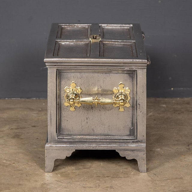 Antique mid-19th Century Victorian cast iron travel safe. probably manufactured in England for storing money, important...