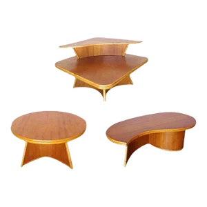 1950s Restored Rattan Living Room Table Set by Herbert & Shirley Ritts