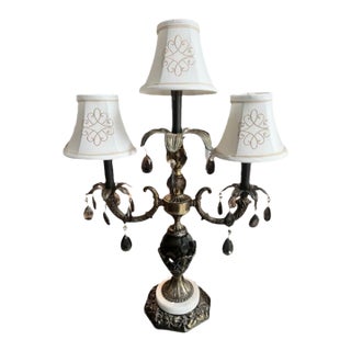 Vintage Italian Hollywood Regency Girandole Table Lamp For Sale