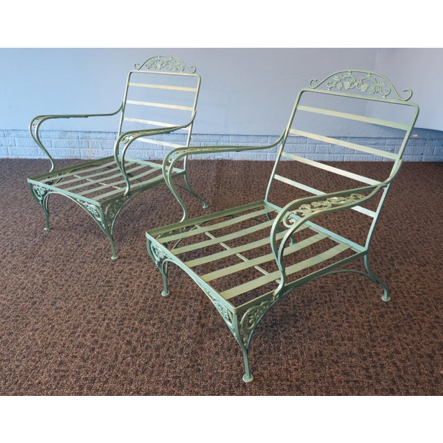 Russell Woodard "Chantilly" Collection: Two Mid 20th Century Wrought Iron Chairs For Sale - Image 6 of 11