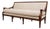 Ethan Allen French Louis XVI Style Mahogany Upholstered Large Sofa For Sale