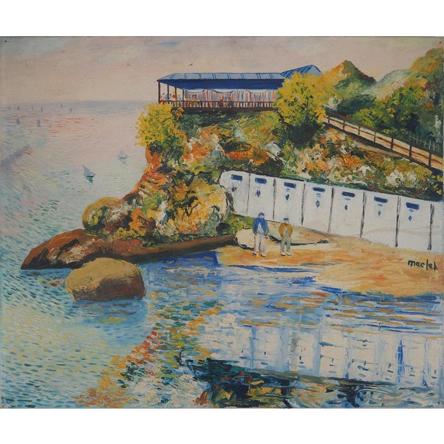 Elisée Maclet, La Pointe du Mourillon in Toulon, Original Oil on Canvas For Sale - Image 9 of 9