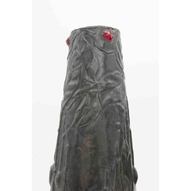 Art Nouveau Pewter Vases, Italy, Early 20th Century, Set of 2 For Sale - Image 3 of 7