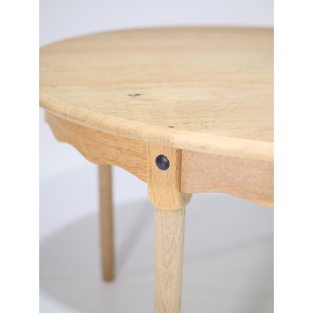 Extendable Round Dining Table in Oak by Kjaernulf, 1960s For Sale - Image 6 of 18
