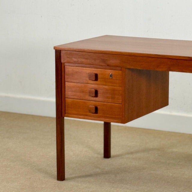 Mid-Century Modern Danish Teak Desk from Dominos Møbler, Denmark, 1960s For Sale - Image 13 of 16