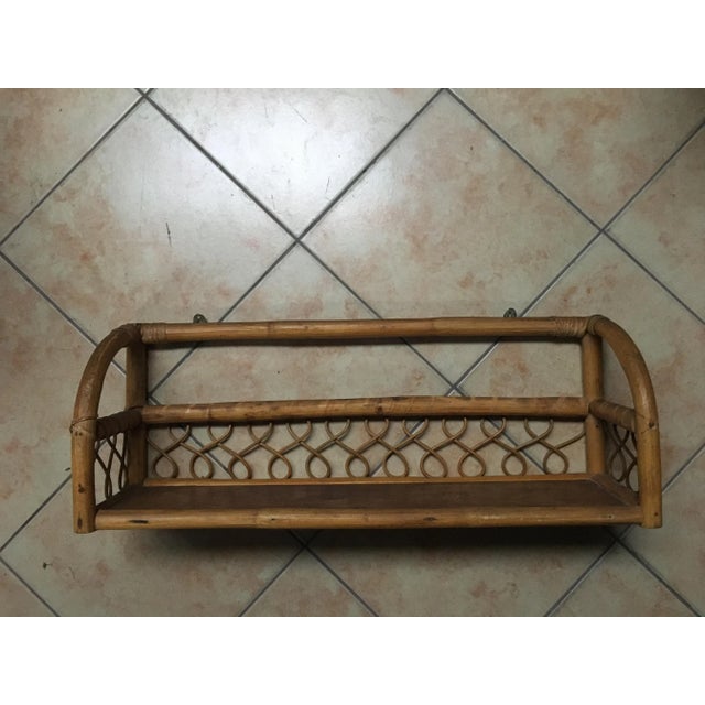 Vintage Rattan Hanging Shelf, 1970s For Sale - Image 12 of 18