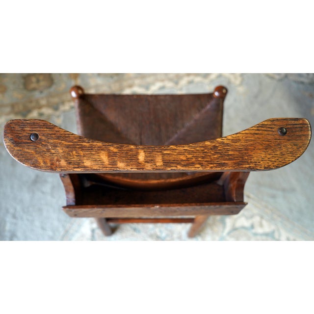 Vintage Chapel Chairs With Original Hymnal Racks – Set of 3, Solid Wood, Rush Seat For Sale - Image 14 of 16