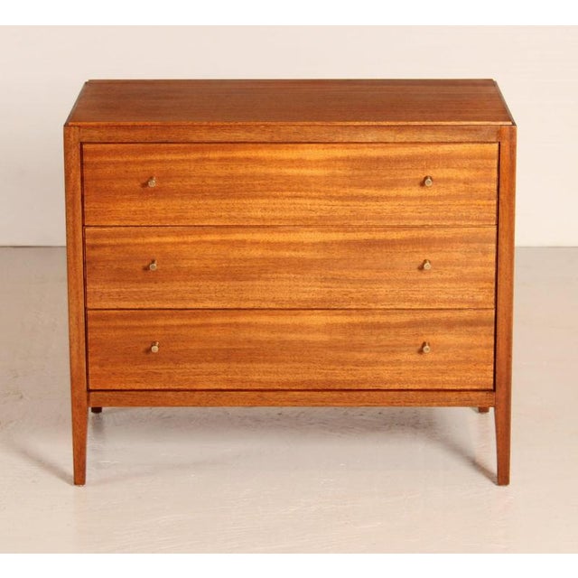 Mid-Century Modern Mahogany Chest of Drawers with Brass Handles by Loughborough Furniture for Heals, 1960s For Sale - Image 10 of 10