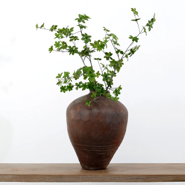 Ceramic Mid-Century Vintage Brown Porcelain Chestnut Wine Jar For Sale - Image 7 of 7