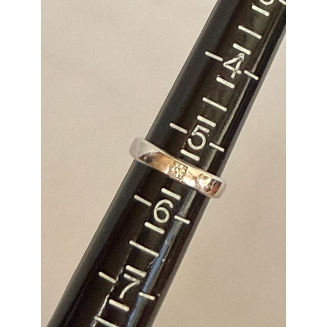 Van Cleef & Arpels Platinum Diamond Band, Size 5.5 For Sale - Image 12 of 12