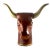 Mid Century Italian Carved Brass and Wood Bull's Head by Sarried Ltd. The horns are adjustable. Really stunning piece....