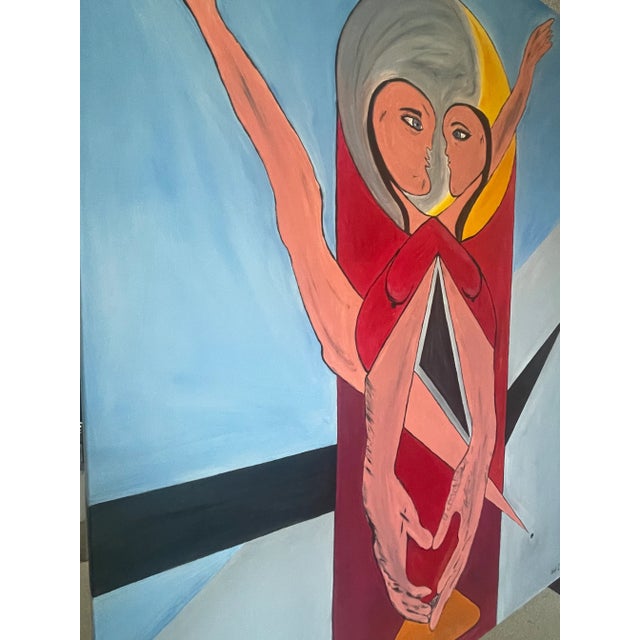 Beautiful oil painting titled UNION, by Mexican Contemporary artist Uriel Carbajal. Dimensions are 60 x 48”