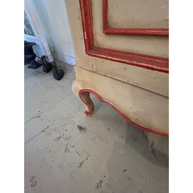 1920s Painted French Country Etagere Cabinet Vitrine For Sale - Image 9 of 11