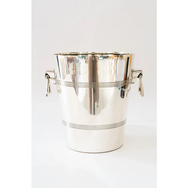 Champagne Bucket alpaca silvered around, 1920s Only Polished