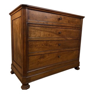 19th Century Louis-Philippe Walnut Chest of Drawers For Sale