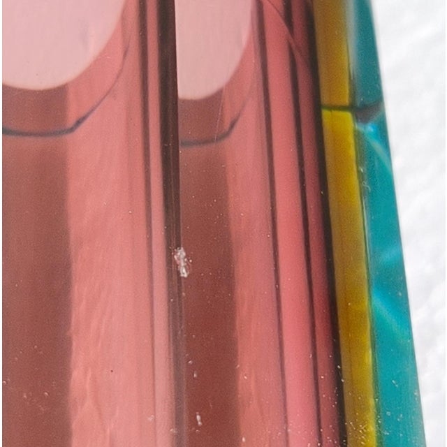 Large Murano Sommerso Block Vase 12 attributed to Mandruzzato, Italy, 1960s For Sale - Image 17 of 18