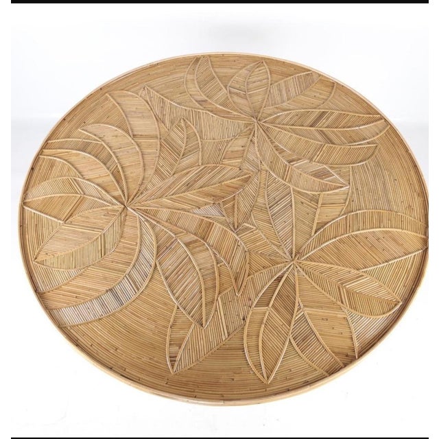 Vintage Rattan Dining Table For Sale - Image 9 of 12