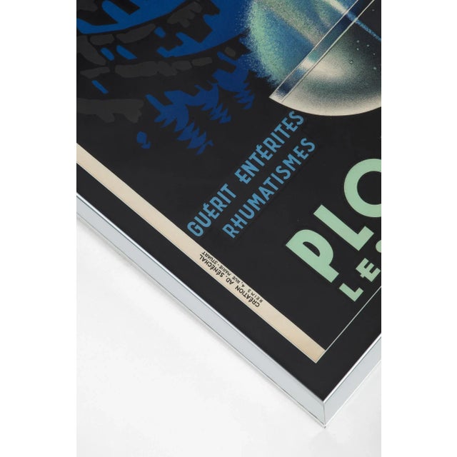 A travel poster advertising the hot springs and baths in the spa town of plombieres, eastern france. The artist adrien...