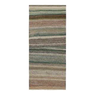 1950s Vintage Persian Kilim in Polychromatic Striae by Rug & Kilim For Sale