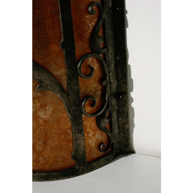 Large American Classical Cast Brass & Mica Wall Sconce For Sale In Los Angeles - Image 6 of 10