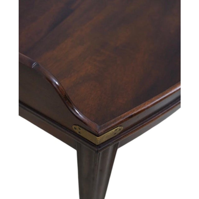 Wood 1970s Kittinger Williamsburg-Style Mahogany Tray-Top Table For Sale - Image 7 of 11
