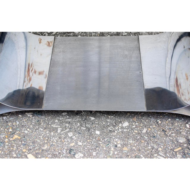 Space Age Steel and Glass Coffee Table by Franco Costalonga for Studio Tecnico Mimo Leone, 1970s For Sale - Image 6 of 8