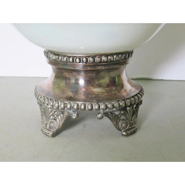 Victorian Victorian Silverplate Enameled Center Bowl For Sale - Image 3 of 7