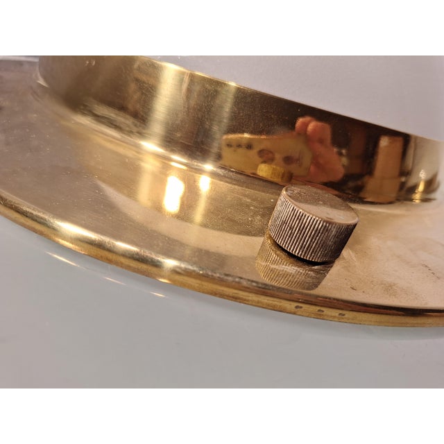 LSP6 Tommy Model Ceiling Lights in Brass Structure and Frosted Glass Lampshade by Luigi Caccia Dominioni for Azucena, 1950s, Set of 2 For Sale - Image 6 of 9