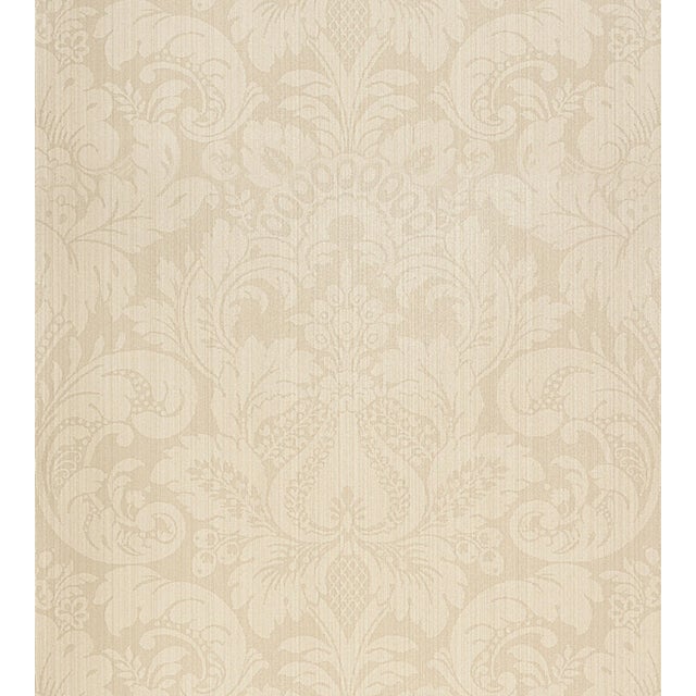Contemporary Sample - The House of Scalamandré Daphne Wallcovering, Linen White For Sale - Image 3 of 3