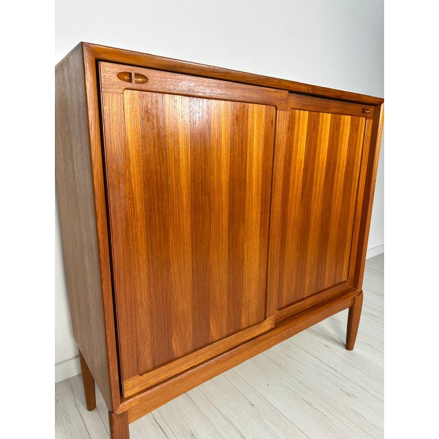 Mid-Century Minimalistic Teak Cabinet by H. W. Klein for Bramin, Denmark, 1960s For Sale - Image 5 of 13