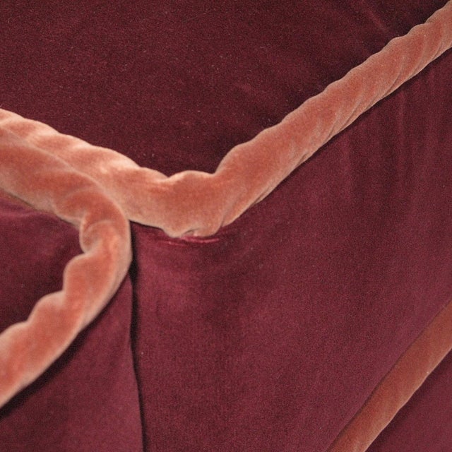 Rafaella Chaise Sofa in Red and Rusty Velvet from Biosofa For Sale - Image 12 of 14