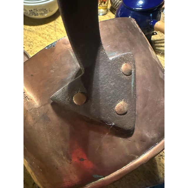 Antique French Copper Pot With Copper Lid. For Sale - Image 9 of 12