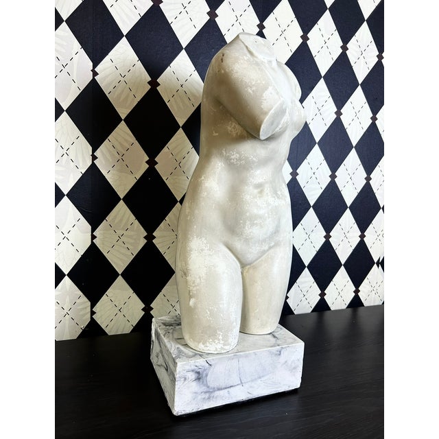 Signed 1955 Marble Female Torso Sculpture Attributed to Alva Studios, Mid-Century Modern For Sale - Image 13 of 18