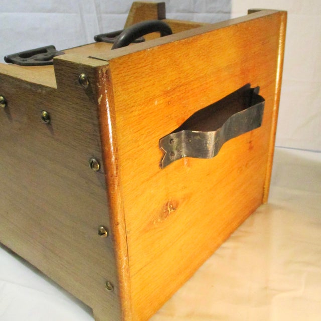 Late 19th Century English Arts and Crafts Oak Coal Skuttle For Sale - Image 5 of 9