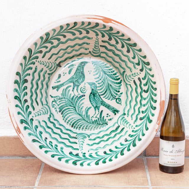 Large Spanish Revival Ceramic Lebrillo Bowl from Fajalauza, Granada, 2010s For Sale - Image 3 of 13
