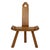 Vintage authentic Spanish Brutalist tripod chair, made of solid oak, circa mid-20th century, Spain. The legs are attached...