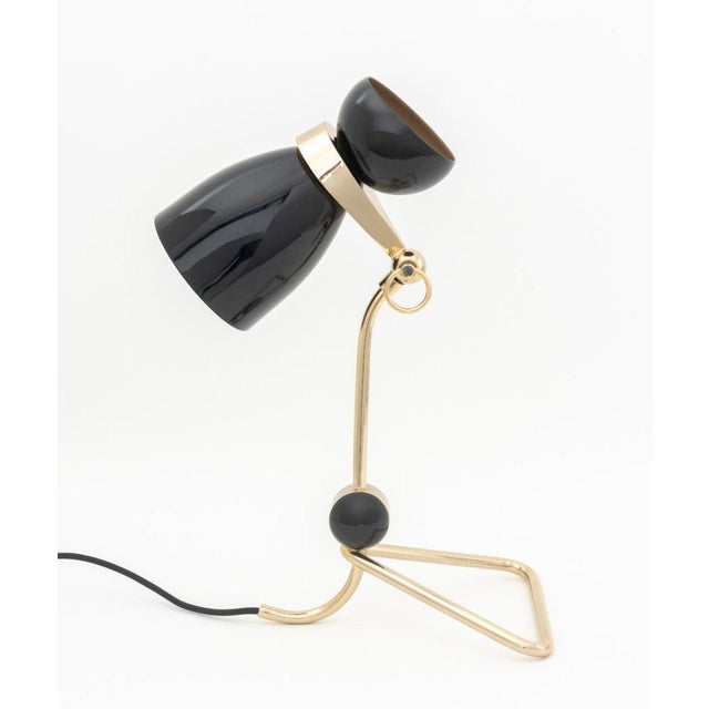 DelightFULL "Amy" Articulated Brass Table Lamp For Sale In New York - Image 6 of 9
