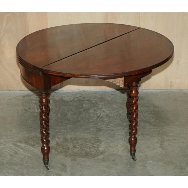 Antique French Demi Lune Extendable Games Table, 1800 For Sale - Image 13 of 18