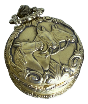 Vintage Mid-20th Century Equestrian Style Brigade Brass PocketWatch