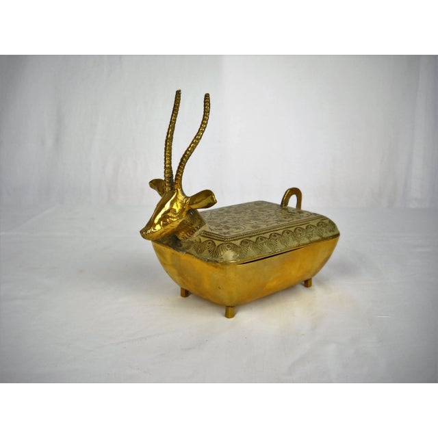 Enameled Brass Ibex Box For Sale - Image 10 of 10
