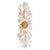 Delicately crafted crystal flowers suspended by gold frame, gives this sconce a strikingly romantic feel. The hand-...