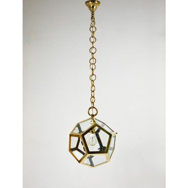 A beautiful and rare example of the art nouveau dodekaeder hanging lamp, designed in 1902 by adolf loos (1870–1933)....
