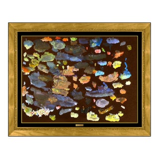 Late 20th Century Hand Painted Artist Palette, Thomas Kinkade For Sale