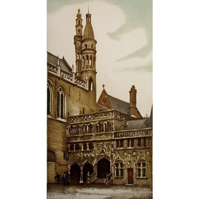 unframed limited edition color aquatint etching on paper by Belgian artist Roger Hebbelinck. Pencil signed, titled and...