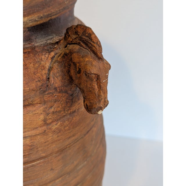 Ceramic Rustic Hand Coiled Horsehead Urn Signed by Priscilla Hoback For Sale - Image 7 of 12