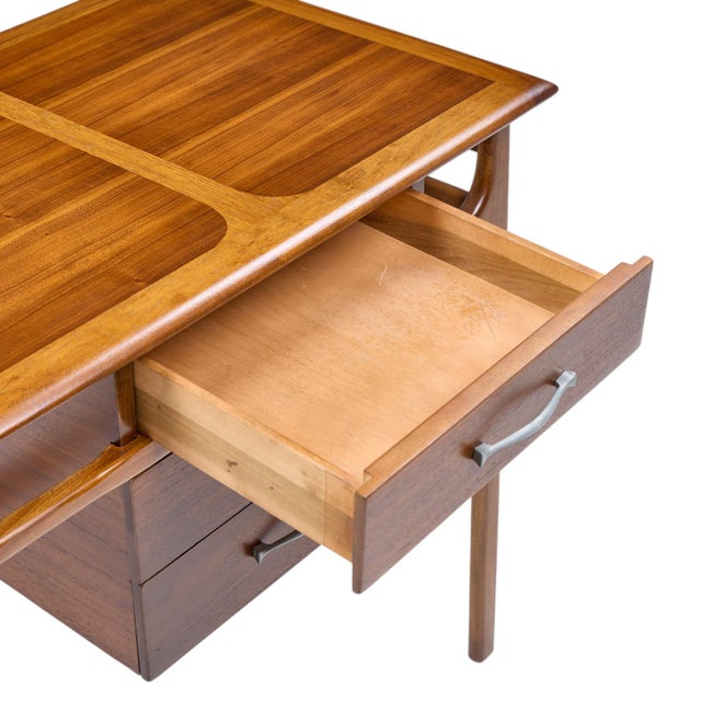 Lane Acclaim Mid Century Walnut Desk For Sale - Image 10 of 12