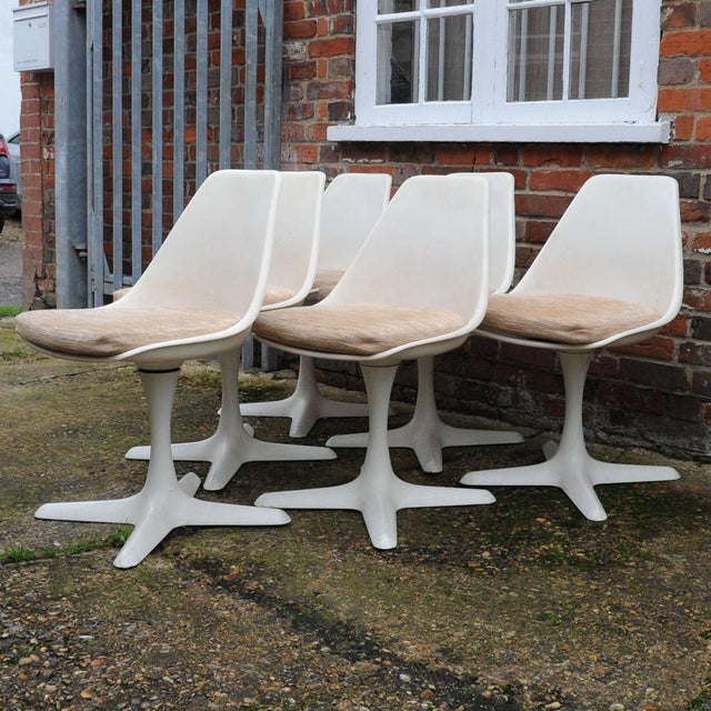 Aluminium 103 Tulip Chairs attributed to Maurice Burke for Arkana, 1960s, Set of 6 For Sale - Image 3 of 17
