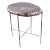 Living Edge Petrified Wood Top W Iron Stand Accent Table or Side Table 48 For Sale