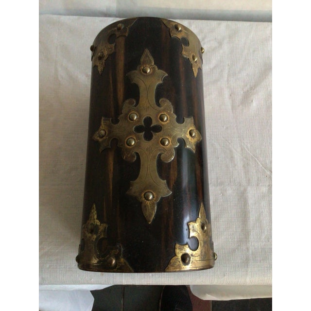 1880s Madagascar Rosewood and Brass Letter Box For Sale - Image 11 of 12